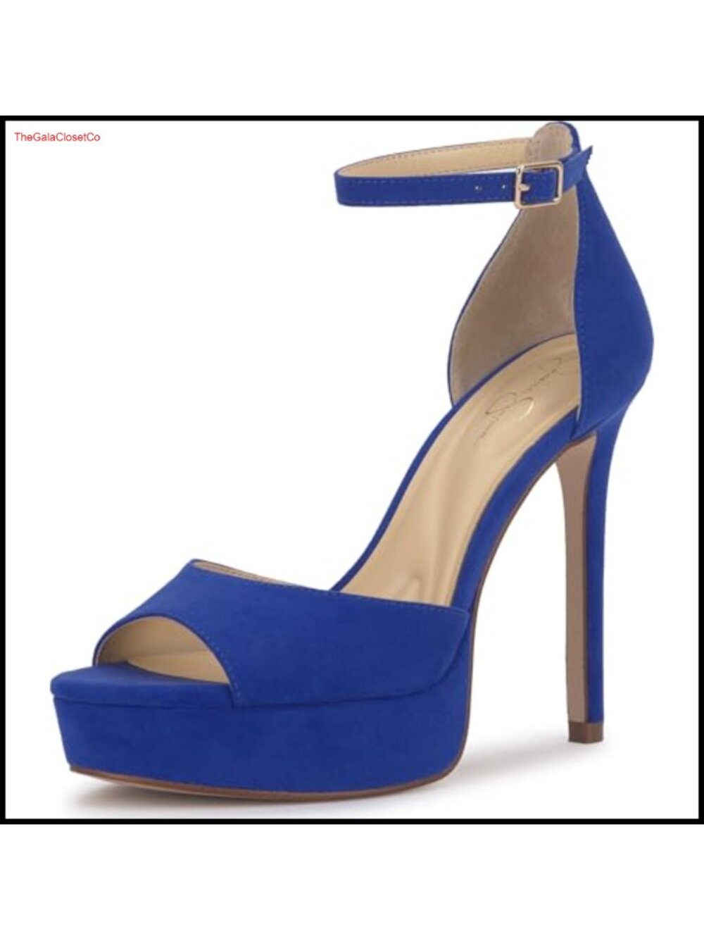 Faux Suede Peep Toe Platform Pumps Stiletto Heel Buckle Ankle Strap